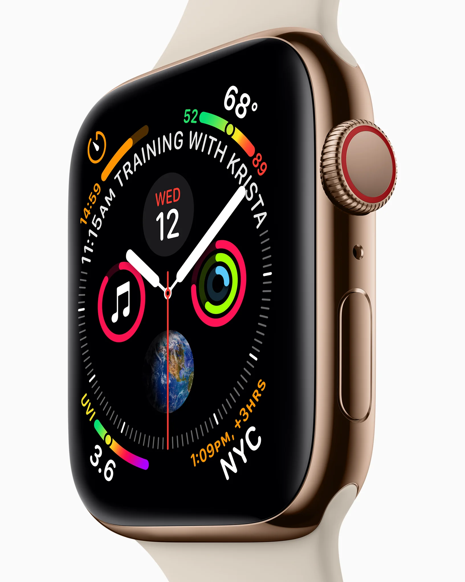 Apple Watch Series 4 Nike + (GPS + Cellular) 40mm Silver Aluminium Case with Pure Platinum / Black Nike Sport Band (MTV92, MTX62)