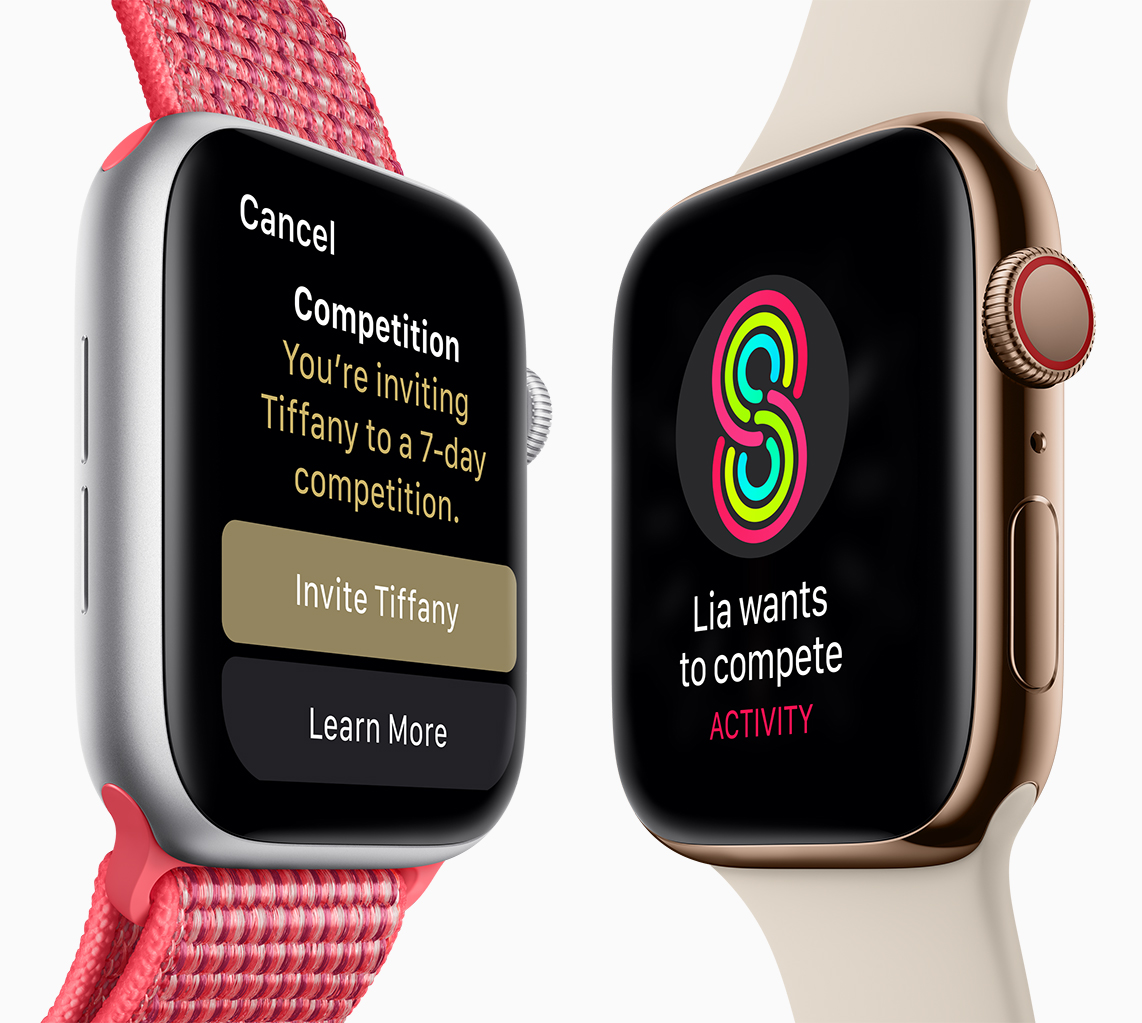 Apple Watch Series 4 Nike + (GPS + Cellular) 40mm Silver Aluminium Case with Pure Platinum / Black Nike Sport Band (MTV92, MTX62)
