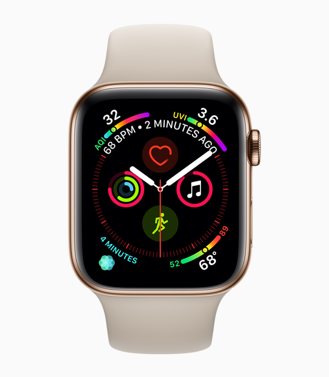 Apple Watch Series 4 Nike + (GPS + Cellular) 40mm Silver Aluminium Case with Pure Platinum / Black Nike Sport Band (MTV92, MTX62)