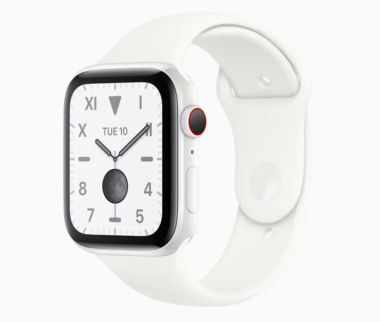 Apple Watch Series 5 GPS 44mm Space Gray Aluminum Case with Pine Green Sport Band (MWT52)