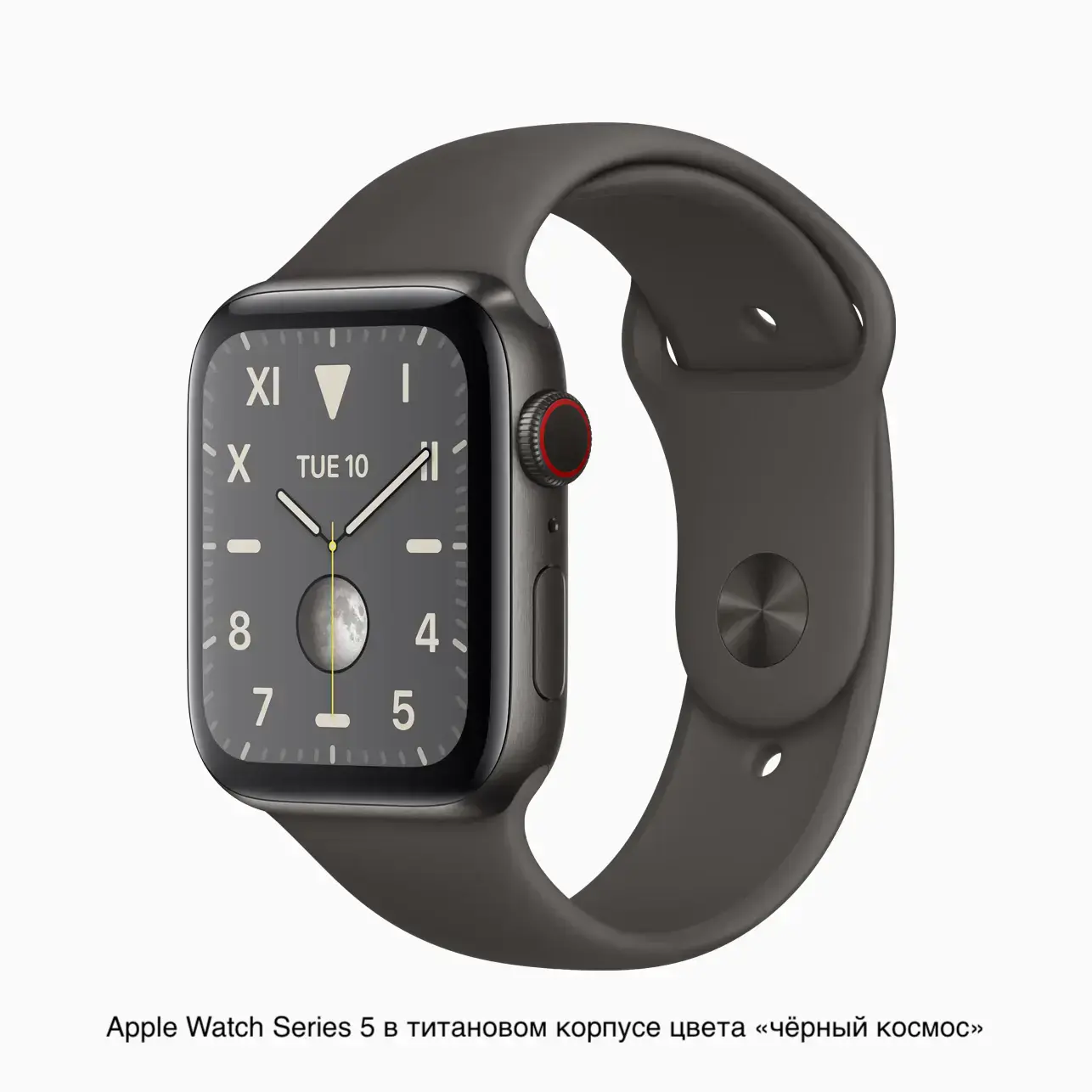 Apple Watch Series 5 GPS + Cellular 44mm Stainless Steel Case with White Sport Band (MWW22, MWWF2)