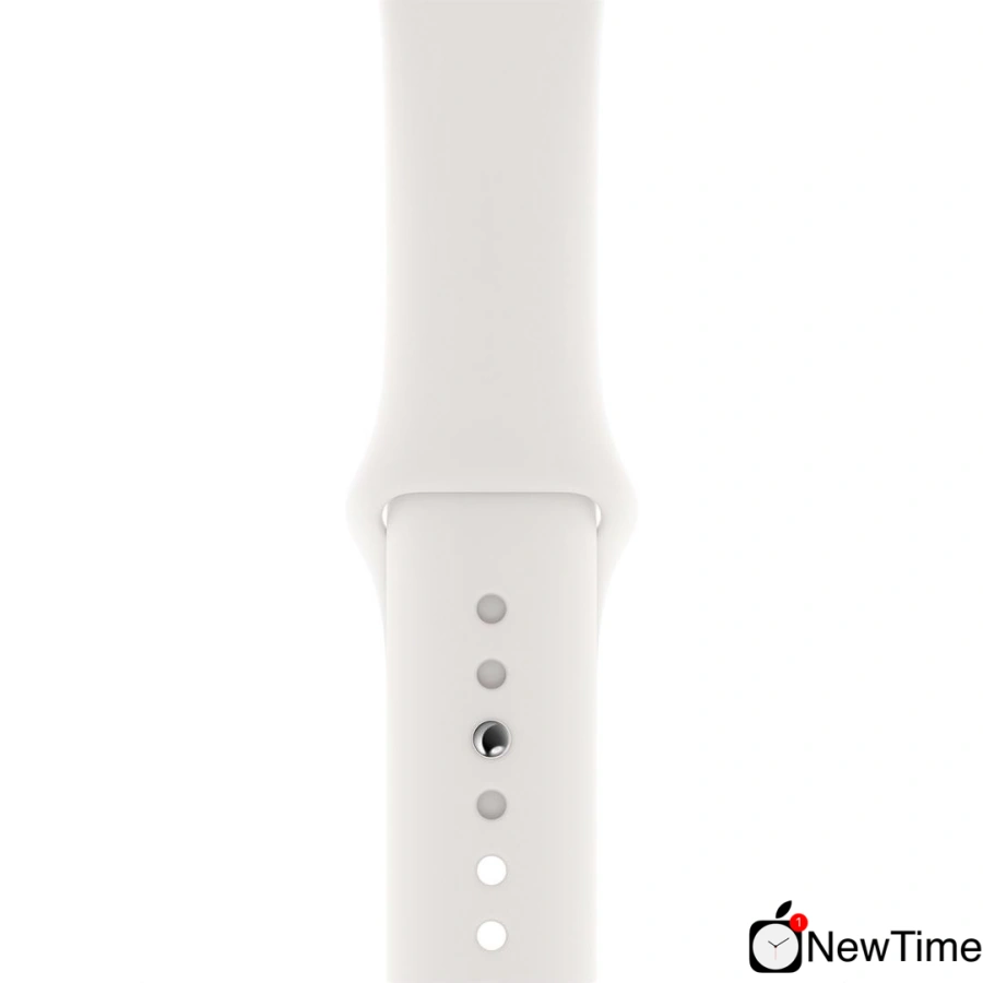 Apple Watch Series 5 GPS + Cellular 44mm Silver Aluminum Case with White Sport Band (MWVY2, MWWC2)