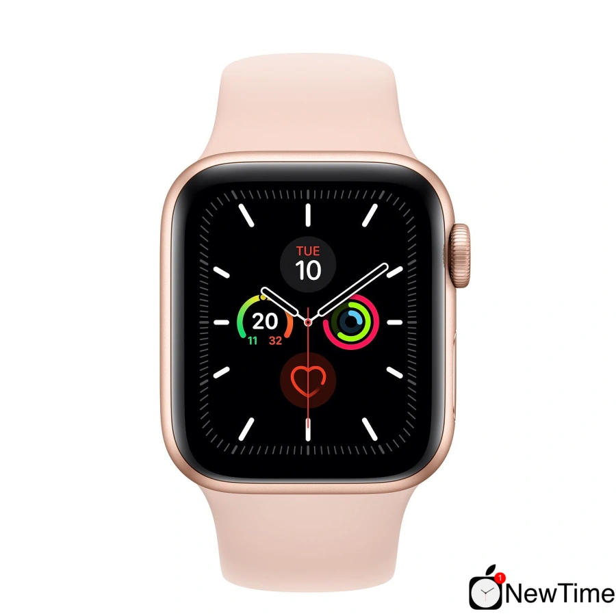 Apple Watch Series 5 GPS + Cellular 40mm Gold Aluminum Case with Pink Sand Sport Band (MWWP2, MWX22)