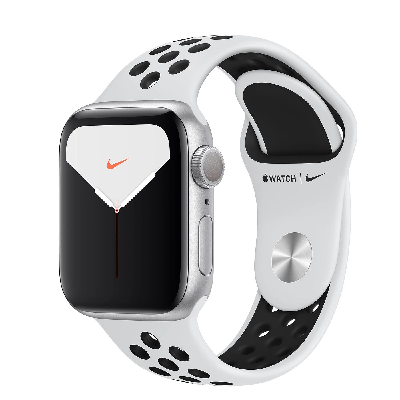 Apple Watch Series 5 Nike GPS 40mm Silver Aluminium Case with Pure Platinum / Black Nike Sport Band (MX3R2)