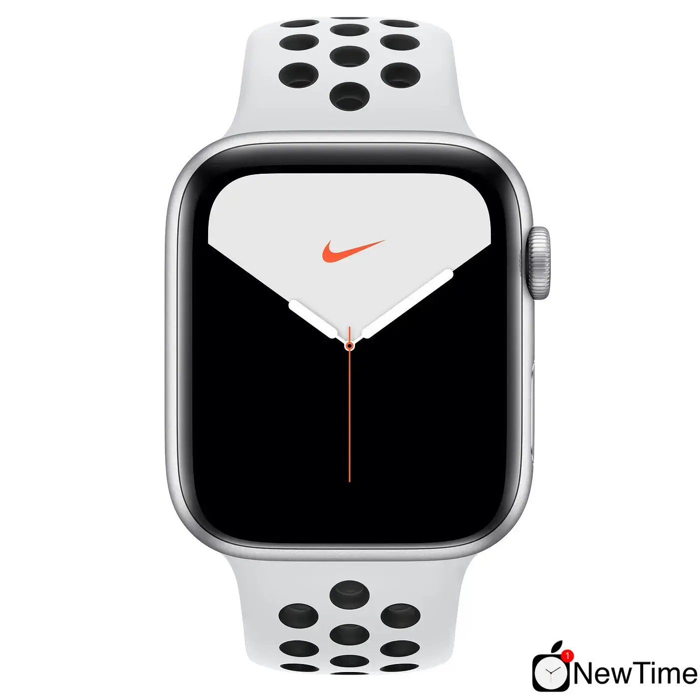 Apple Watch Series 5 Nike GPS 44mm Silver Aluminium Case with Pure Platinum / Black Nike Sport Band (MX3V2)