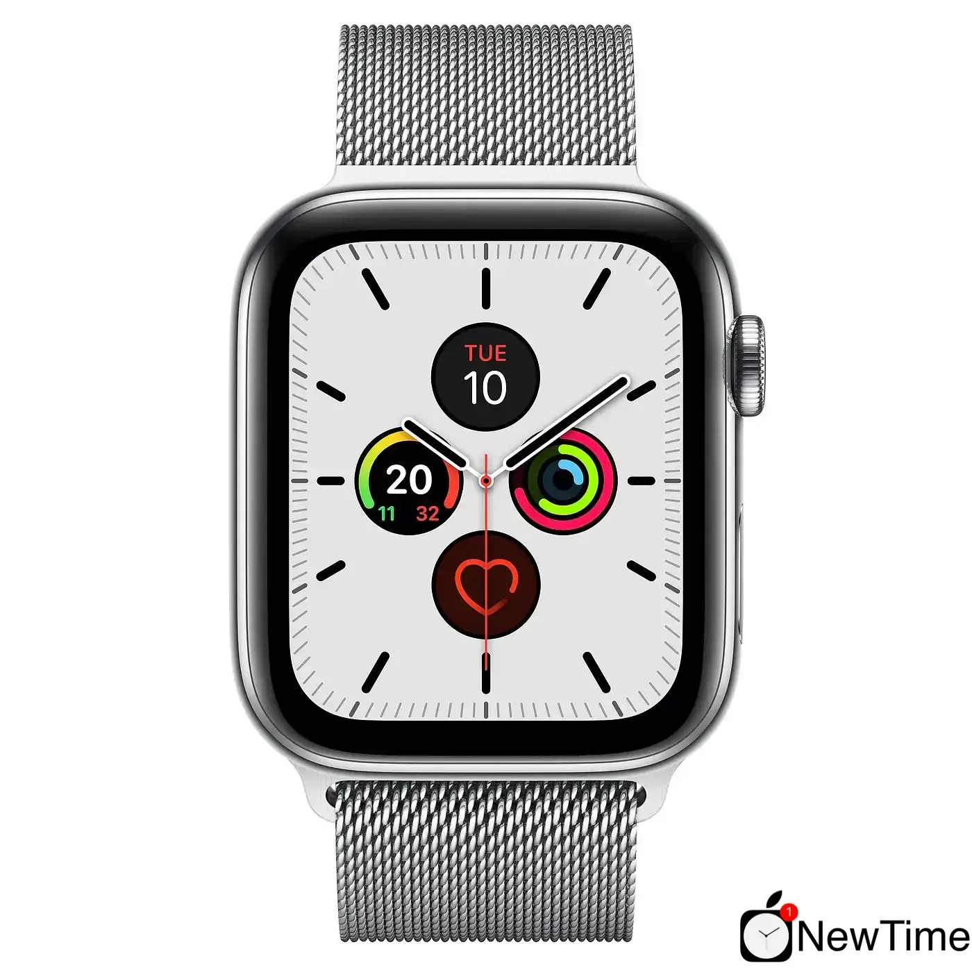 Apple Watch Series 5 GPS + Cellular 44mm Stainless Steel Case with Milanese Loop (MWW32, MWWG2)