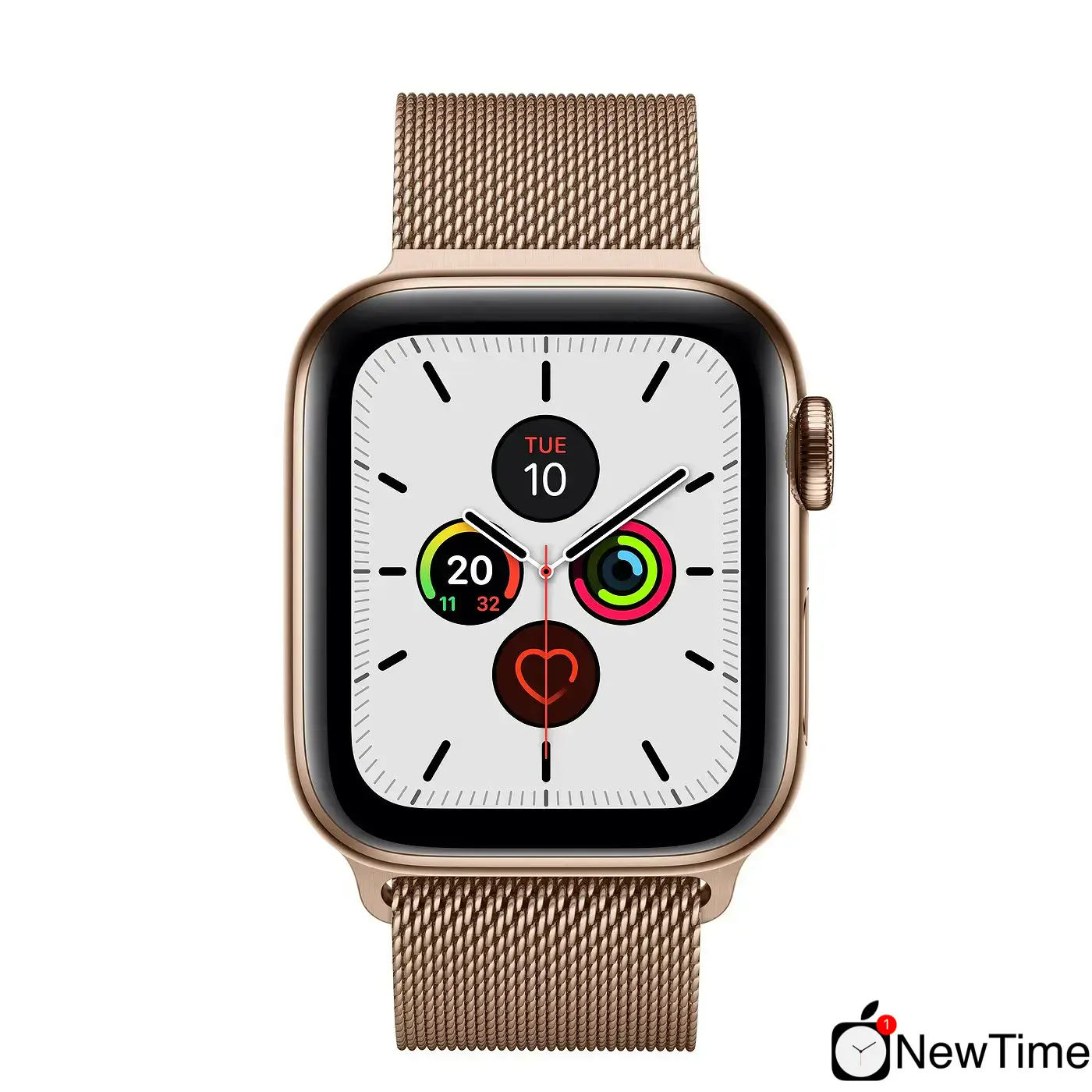 Apple Watch Series 5 GPS + Cellular 40mm Gold Stainless Steel Case with Gold Milanese Loop (MWWV2, MWX72)