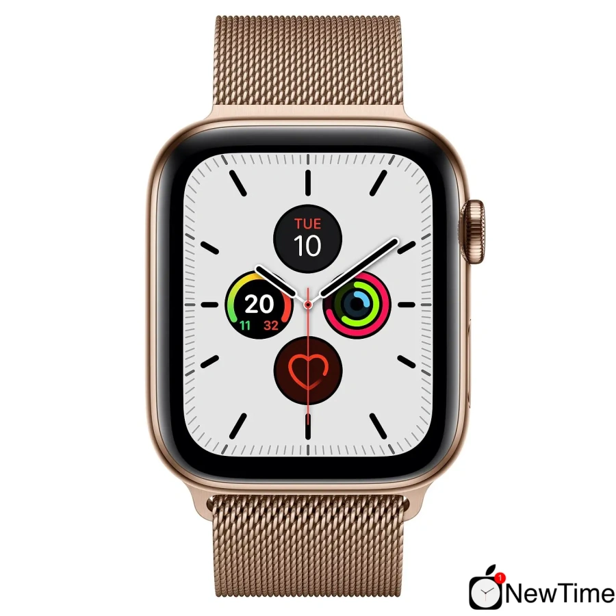 Apple Watch Series 5 GPS + Cellular 44mm Gold Stainless Steel Case with Gold Milanese Loop (MWW62, MWWJ2)