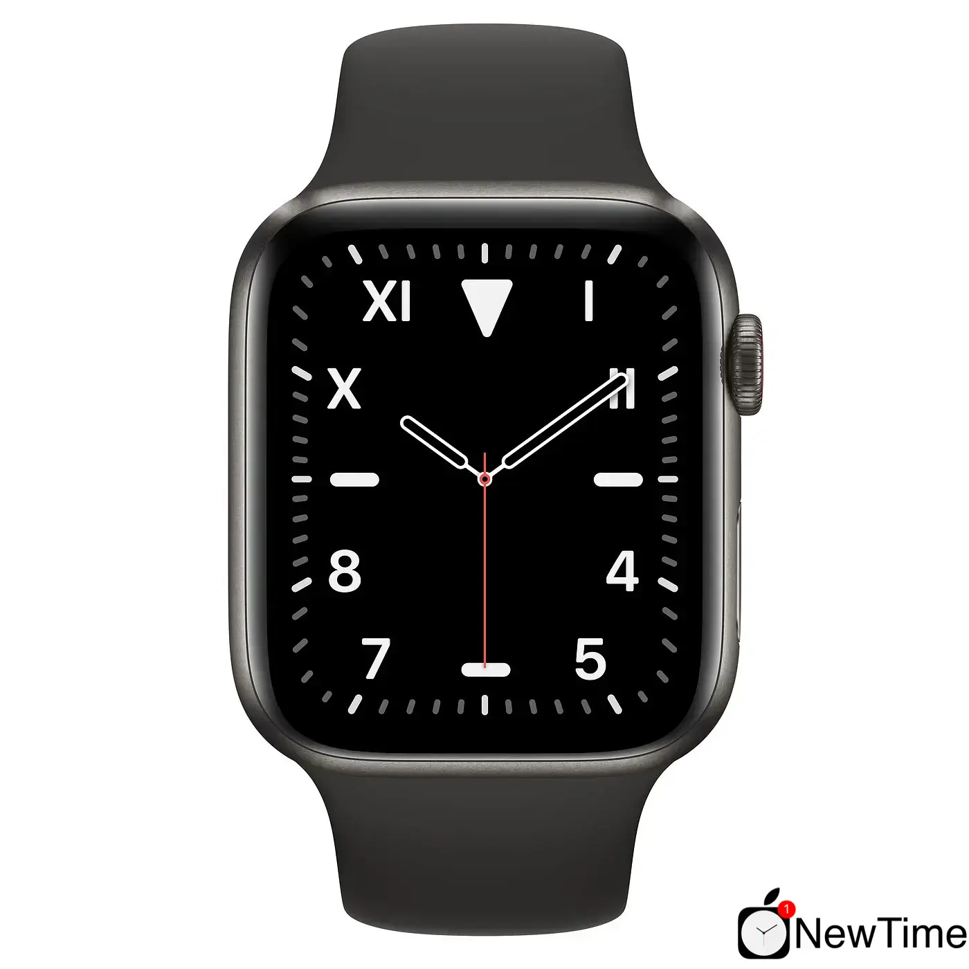 Apple Watch Series 5 GPS + Cellular 44mm Space Black Titanium Case with Black Sport Band (MWR52)