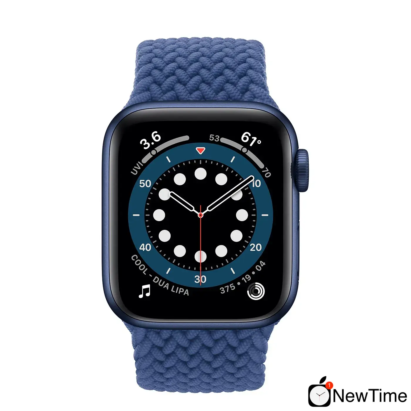 Apple Watch Series 6 GPS 40mm Blue Aluminium Case with Atlantic Blue Braided Solo Loop (MG2A3)