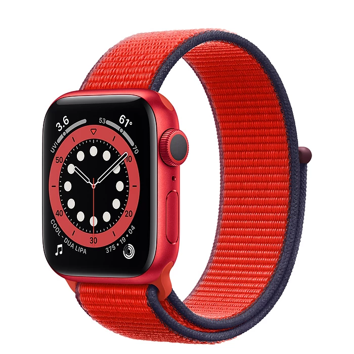 Apple Watch Series 6 GPS 40mm (PRODUCT) RED Aluminum Case (M02C3) with (PRODUCT) RED Sport Loop (MG443)