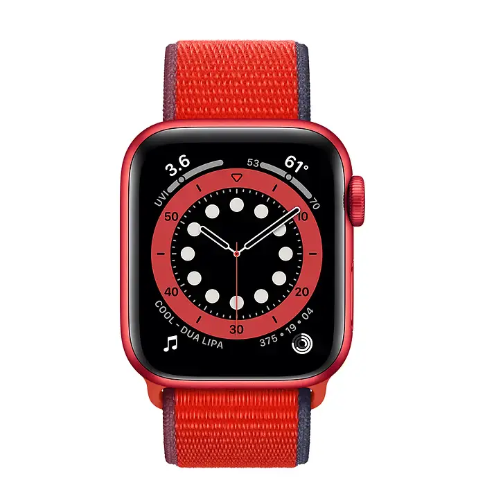 Apple Watch Series 6 GPS 40mm (PRODUCT) RED Aluminum Case (M02C3) with (PRODUCT) RED Sport Loop (MG443)
