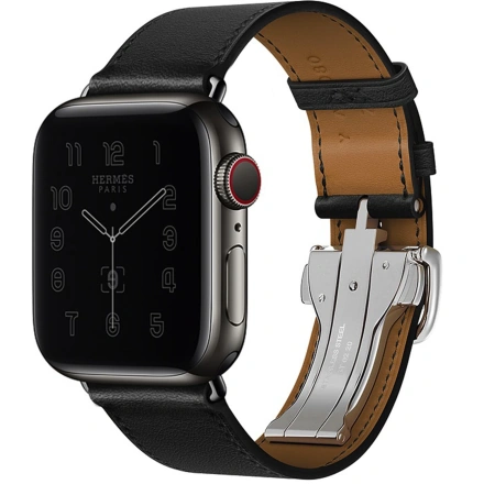 Apple Watch Hermes Series 6 GPS + Cellular 44mm Space Black Stainless Steel Case (MG3H3 + H078782CJ89)