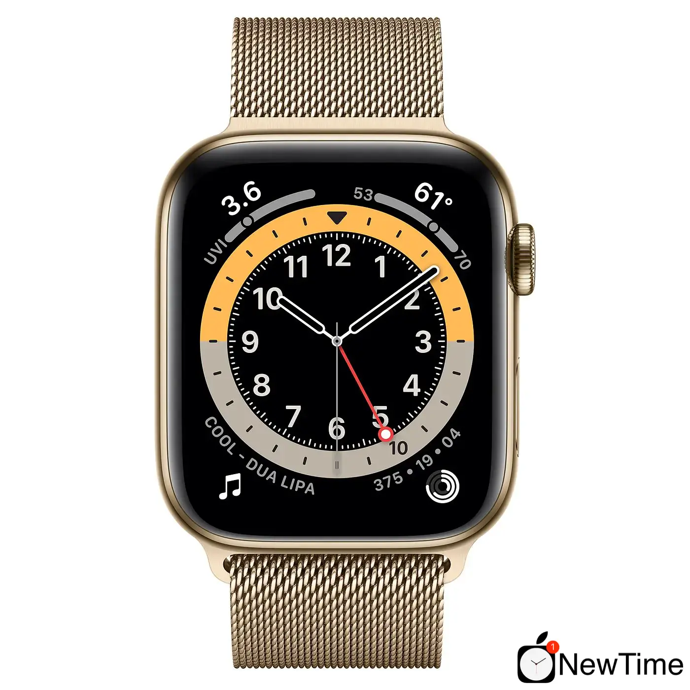 Apple Watch Series 6 GPS + Cellular 40mm Gold Stainless Steel Case with Gold Milanese Loop (M02X3, M06W3)