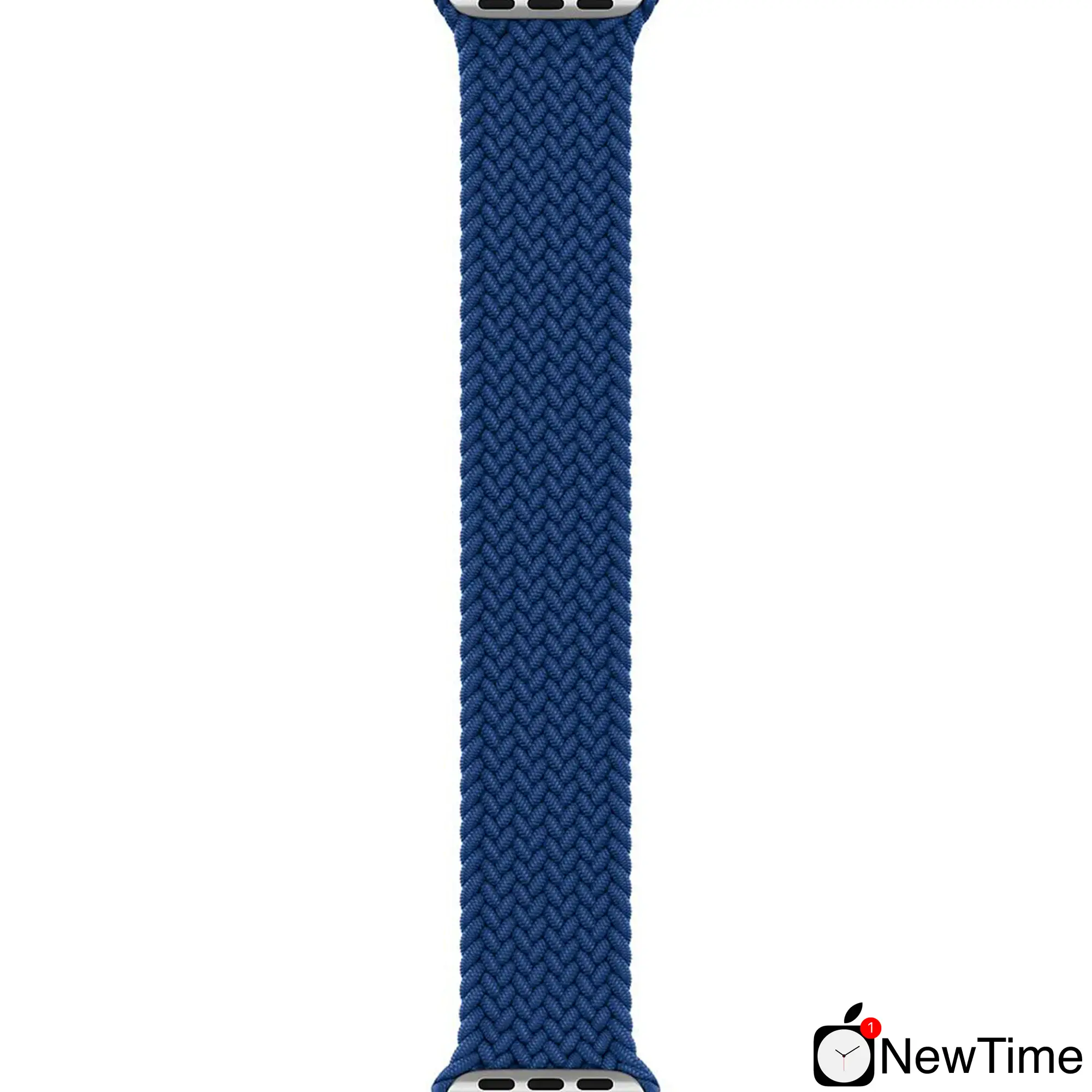 Apple Watch Series 6 GPS + Cellular 40mm Silver Stainless Steel Case (M0DV3) with Atlantic Blue Braided Solo Loop - Size 5 (MY702)