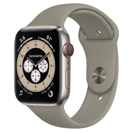 Apple Watch Edition Series 6 GPS + Cellular 44mm Titanium Case with M/L Light Gray Sport Band (M0H23, M0GJ3)