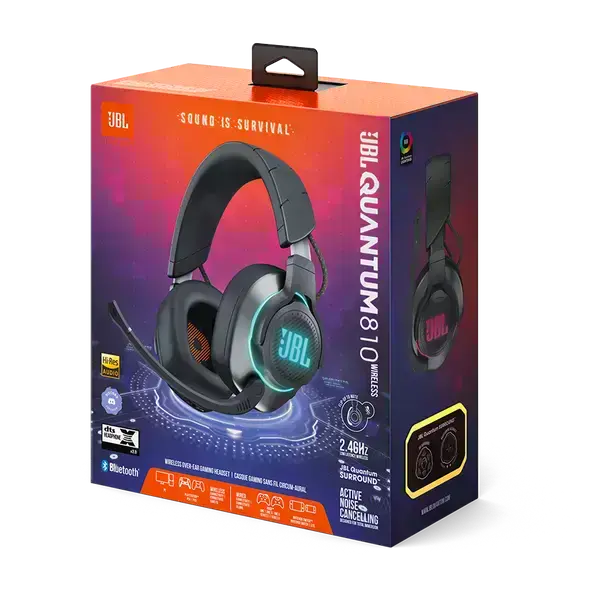Комп'ютерна гарнітура JBL Quantum 810 Black (JBLQ810WLBLK)