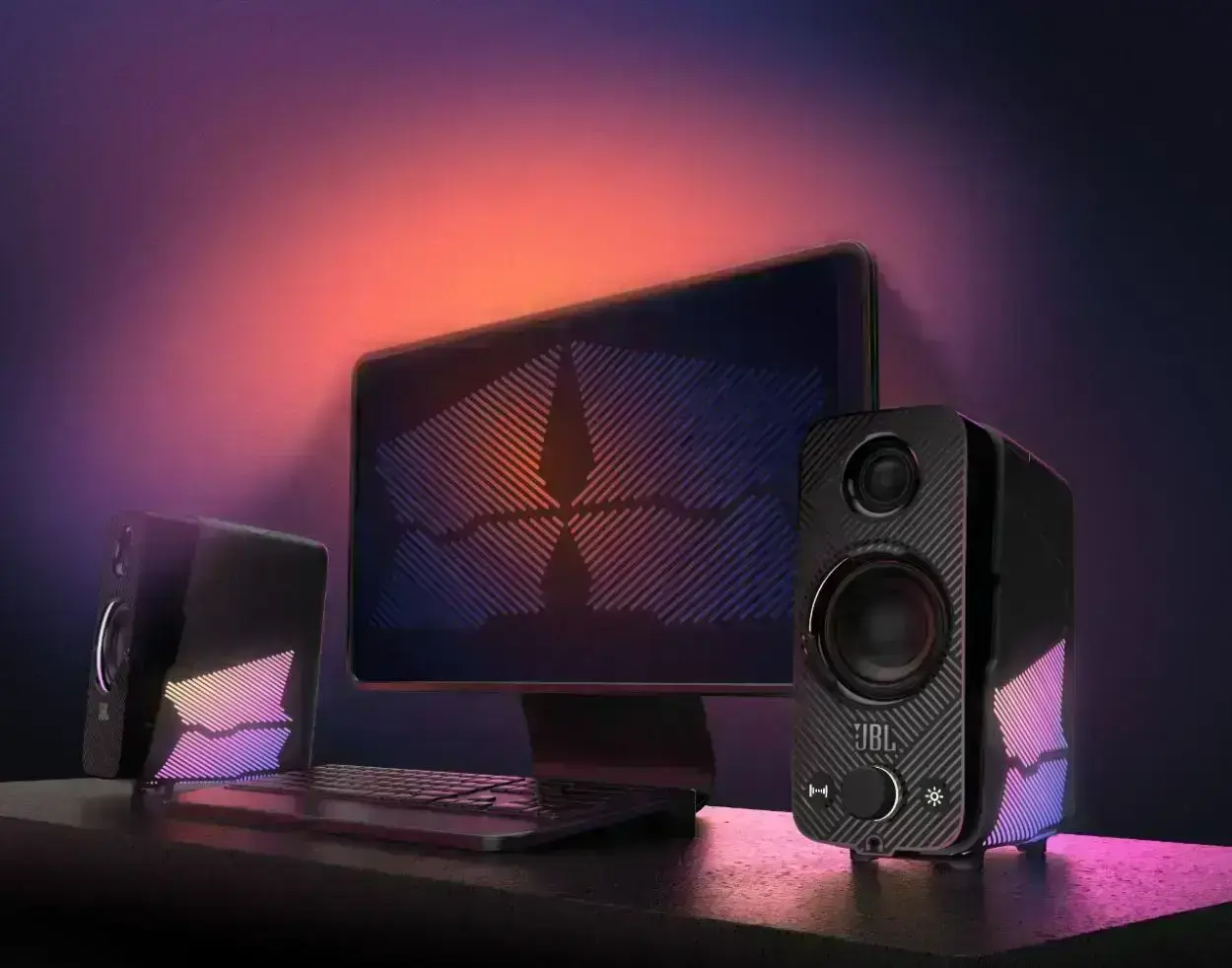 Мультимедийная акустика JBL Quantum Duo Black (JBLQUANTUMDUOBLK)