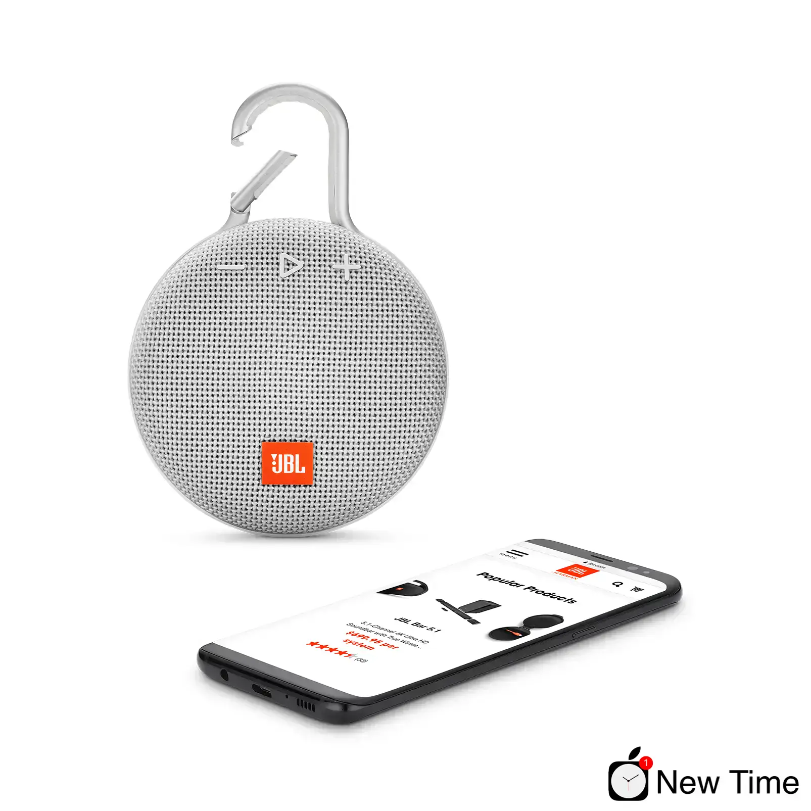 Колонка JBL Clip 3 Steel White (CLIP3WHT)