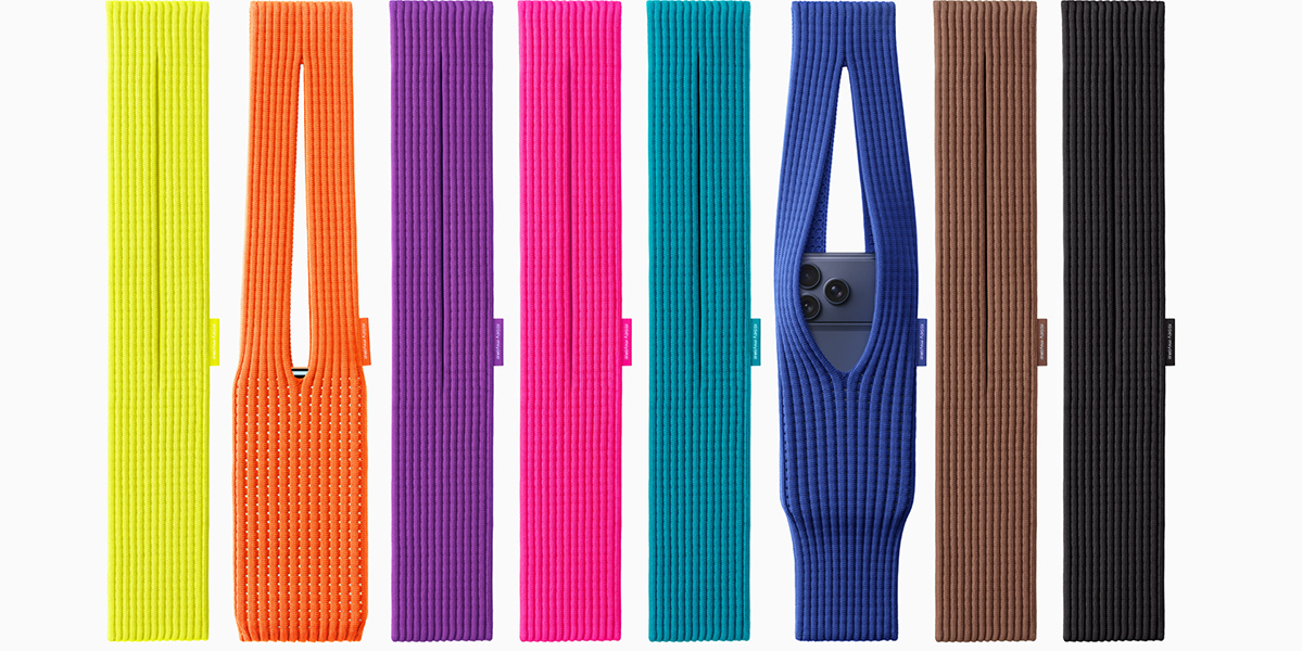 Дизайнерский чехол-сумка iPhone Pocket by ISSEY MIYAKE - Long - Black (NM58AG00215L)