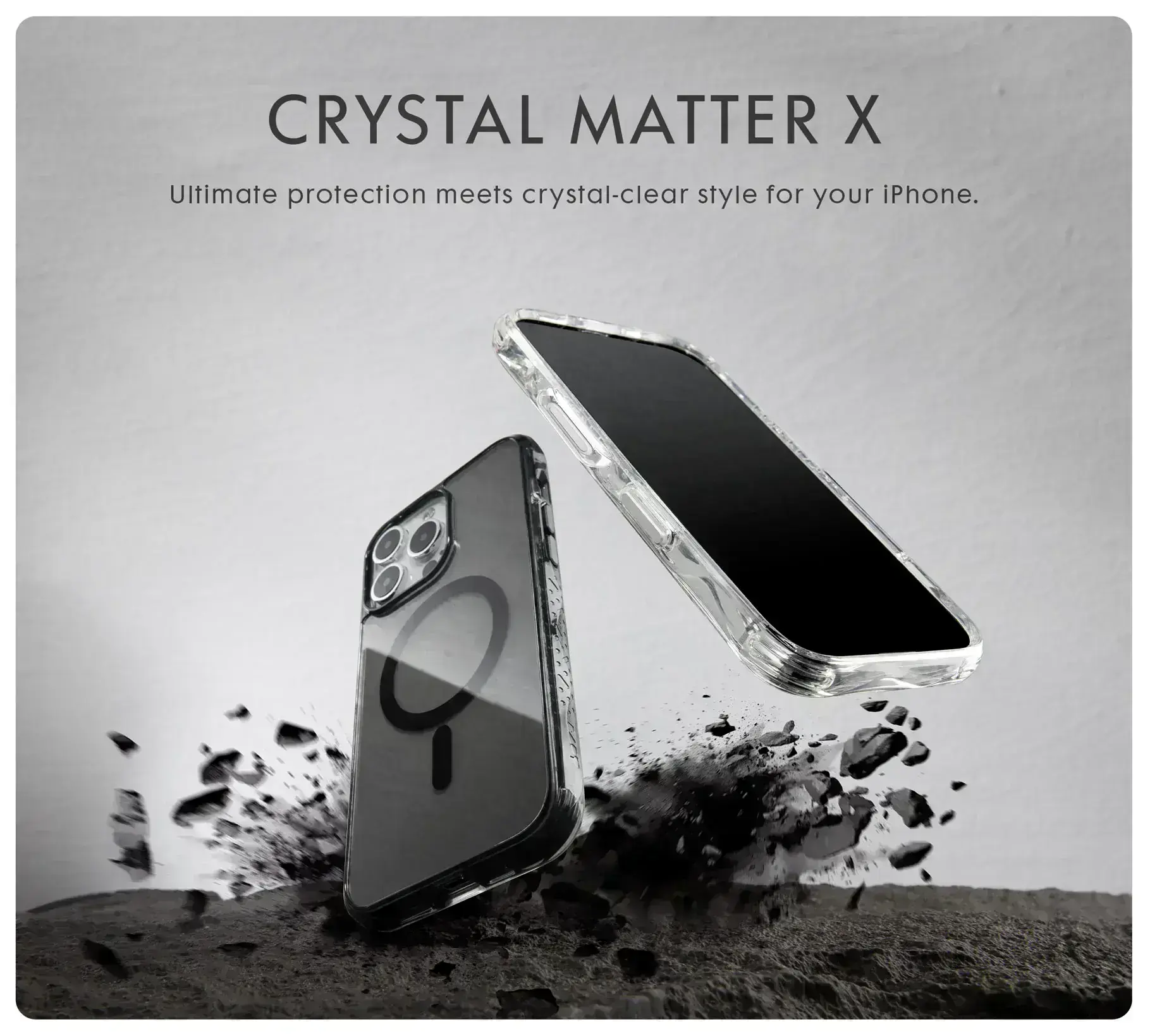 Чохол CRYSTAL MATTER X для iPhone з прозорим дизайном