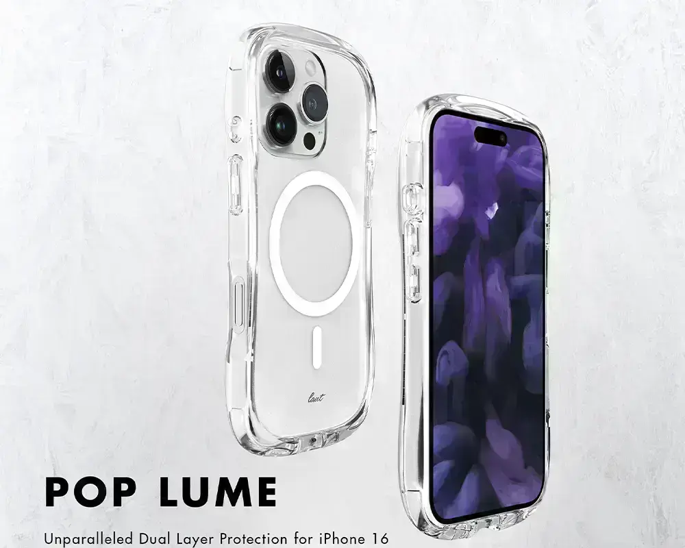 Чехол POP LUME с ультракристаллическим прозрачным корпусом, подчеркивающим элегантность iPhone 16