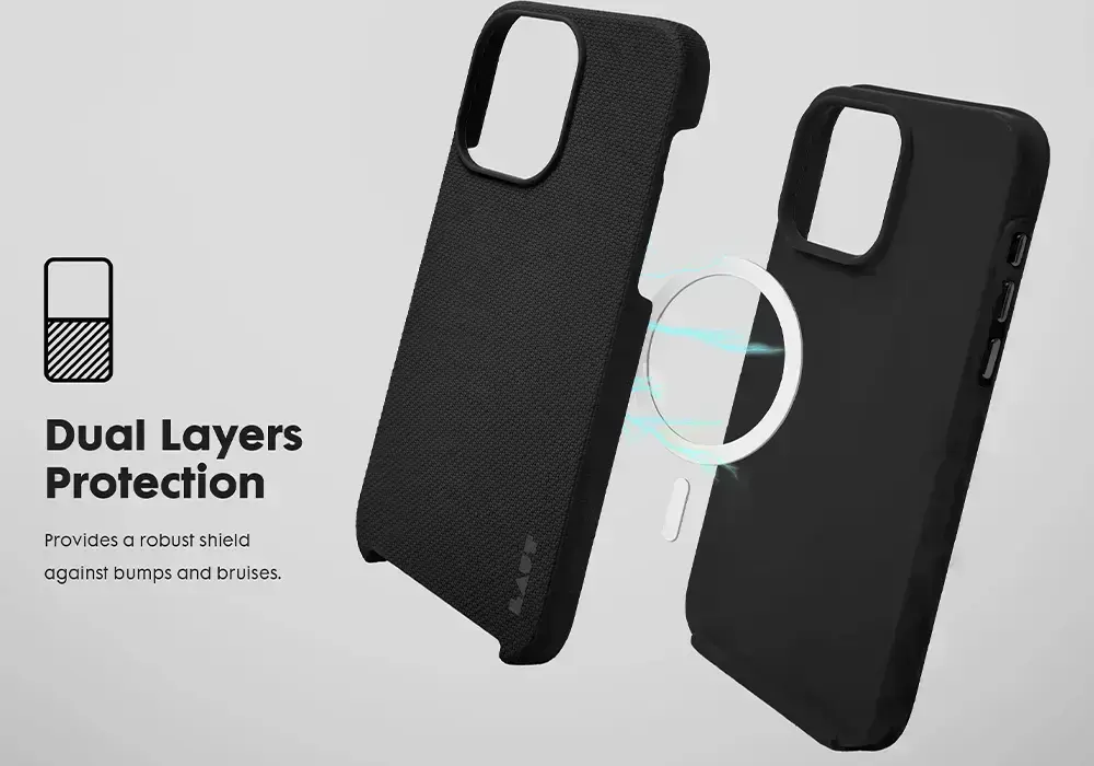 Двошаровий дизайн чохла LAUT SHIELD для iPhone 16