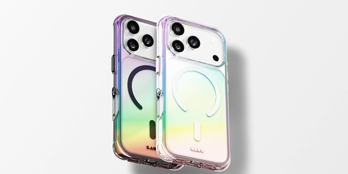 Чехол LAUT AERO HOLO для iPhone 17 — общий вид с голографическим эффектом