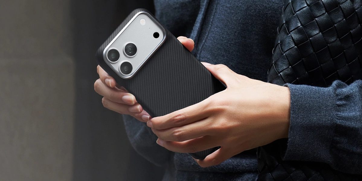 Чохол Pitaka Edge Case for iPhone 18 Pro Max/17 Pro Max - 600D Black/Grey [Twill] (KI1801PM)