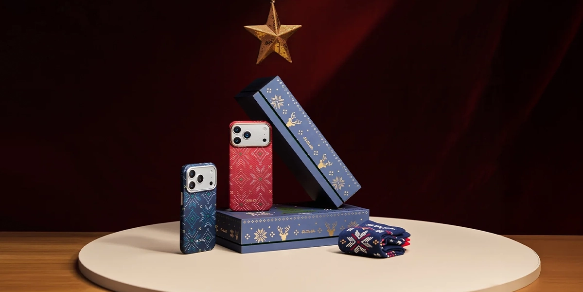 Чохол Pitaka Ultra-Slim Case with PitaTap [Threads of Winter] for iPhone 17 Pro - Navy (TWC202504)