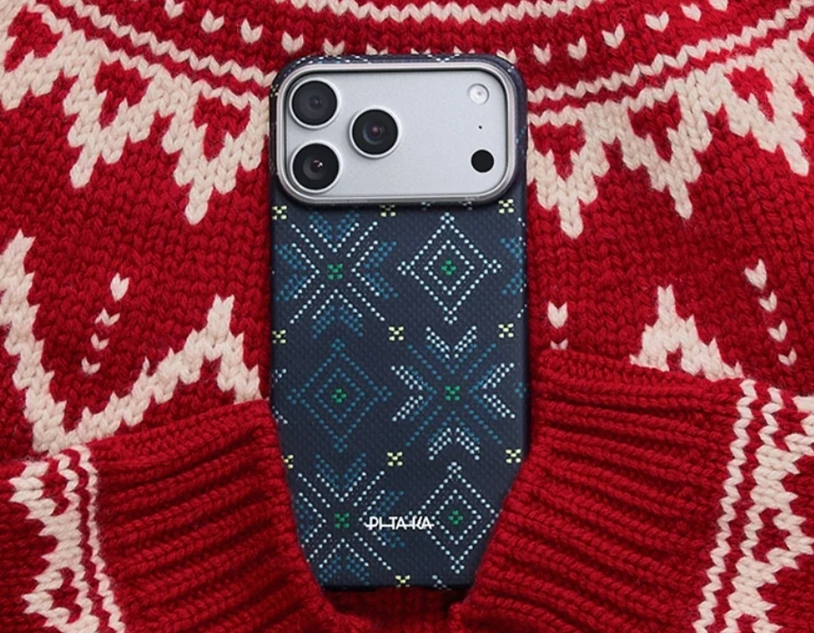 Чохол Pitaka Ultra-Slim Case with PitaTap [Threads of Winter] for iPhone 17 Pro - Navy (TWC202504)