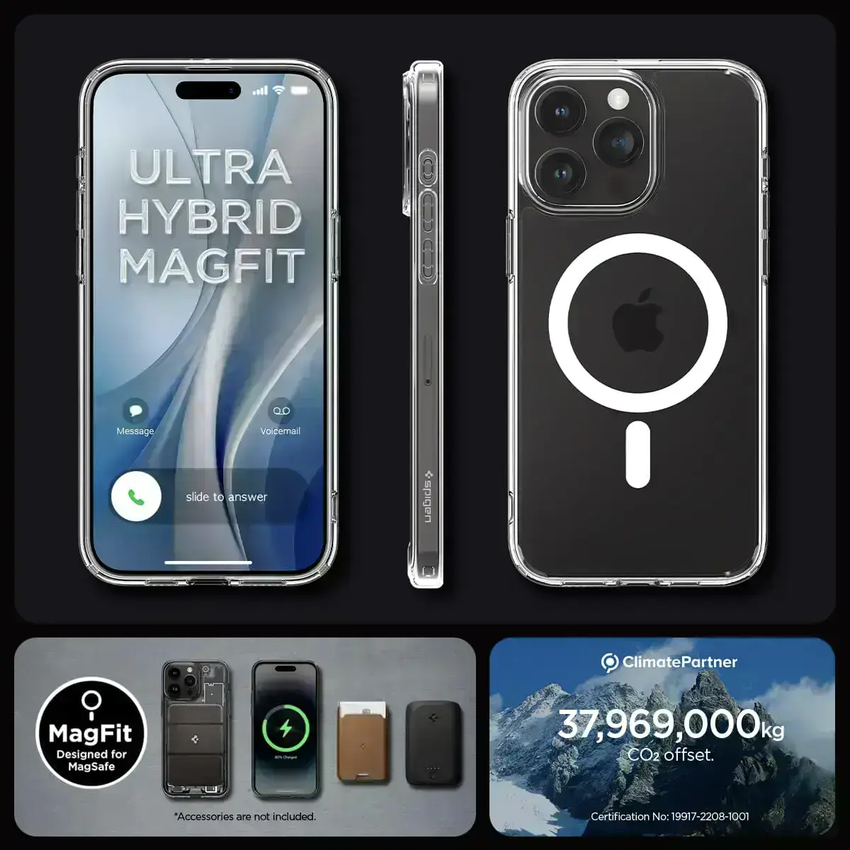 Чехол Spigen Ultra Hybrid with MagSafe for iPhone 15 Pro - Carbon Fiber (ACS06717)