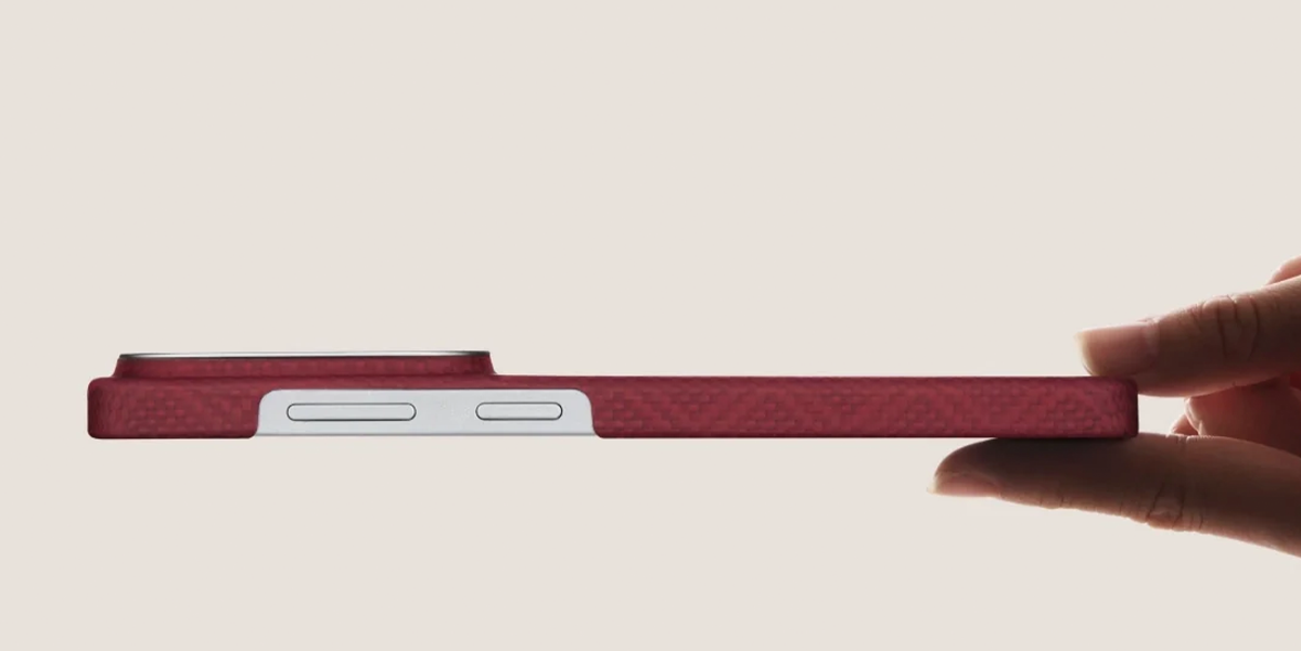 Чехол Pitaka Edge Ultra-Slim Case with Aaron Button for Samsung Galaxy S26 Ultra - Harvard Crimson (PHS2601U)