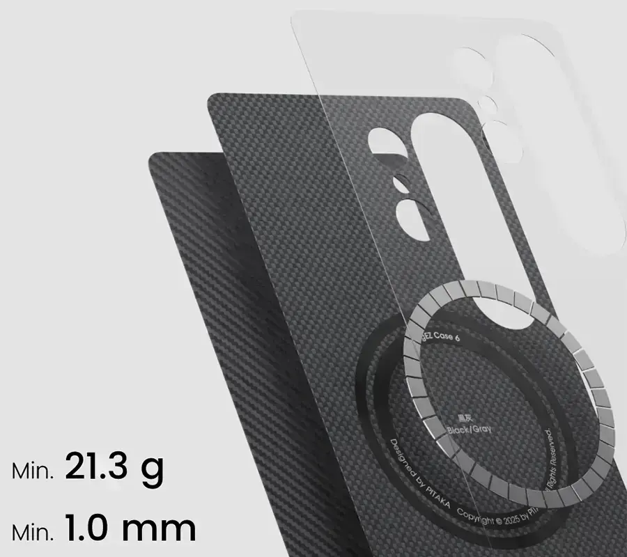 Чохол Pitaka Ultra-Slim Case Classic для Samsung Galaxy S25 Ultra з видимим магнітним кільцем
