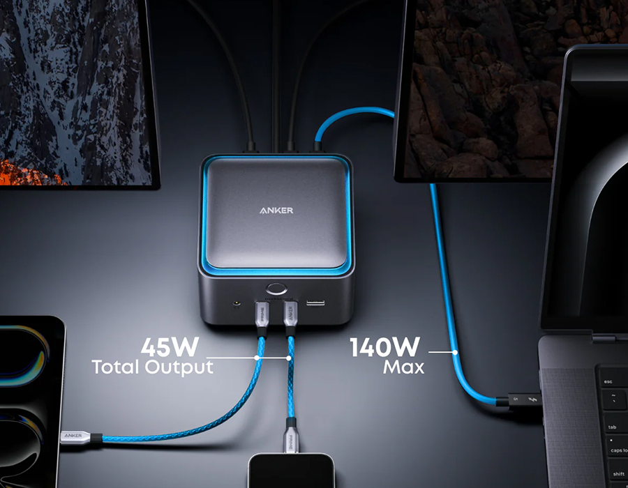 Док-станция Anker Prime TB5 Docking Station 14-in-1, 8K, Thunderbolt 5 (A83B53A1)