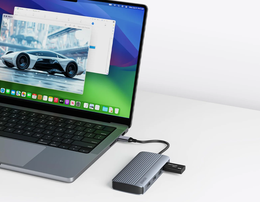 Мультипортовый адаптер Anker USB-C Hub 7-in-1, Dual Display (A83740A2)