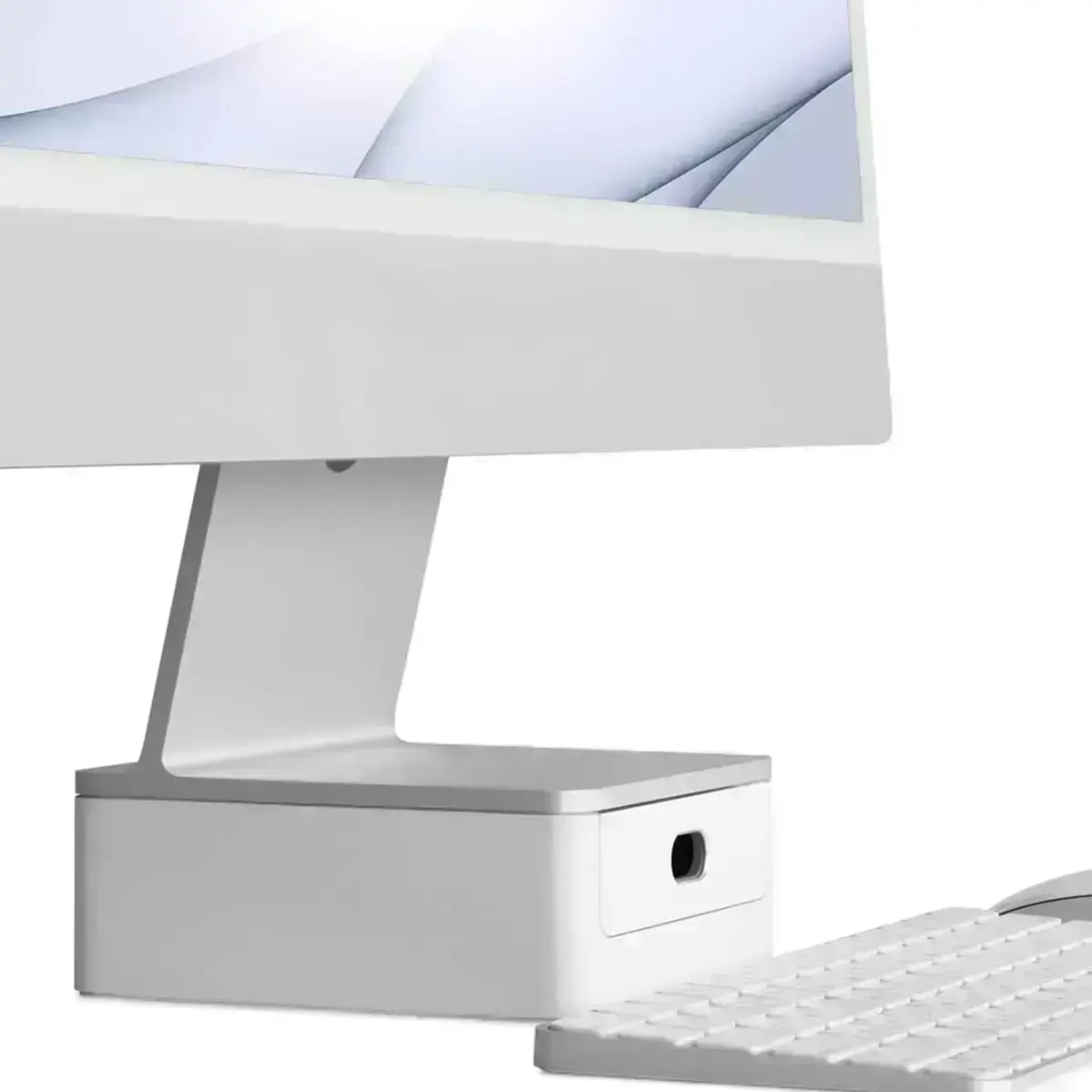Подставка Rain Design mBase для iMac 24 дюймов, обеспечивает стабильность и надежное крепление