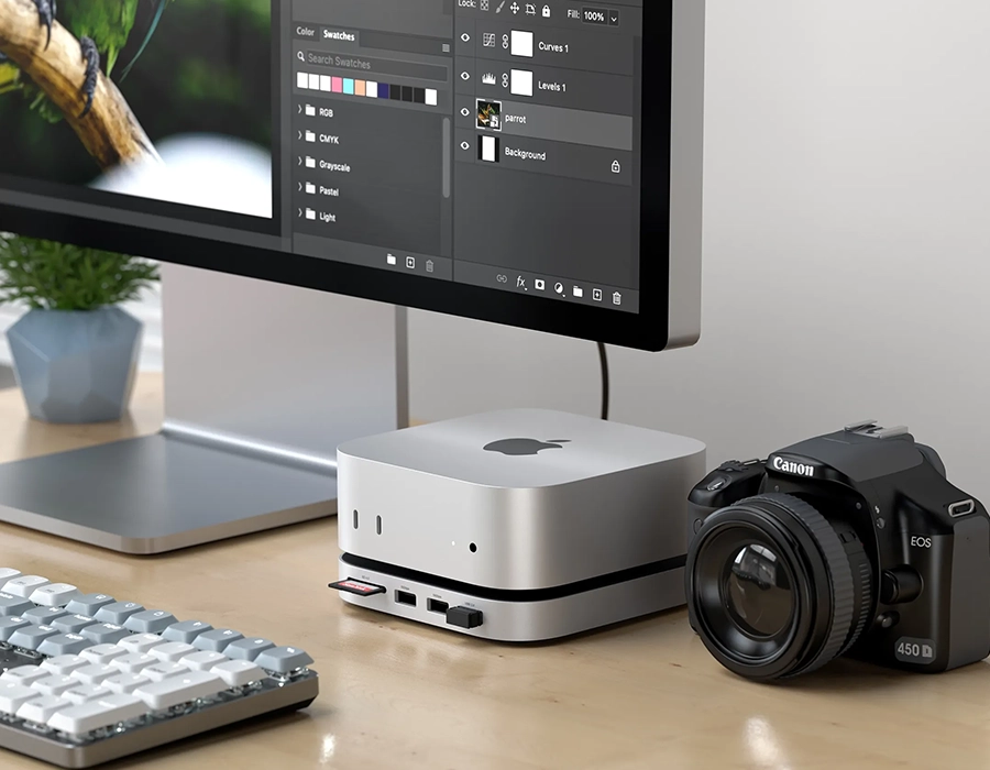Підставка Satechi Mac Mini M4 із корпусом із алюмінію, що гармонує з Mac Mini