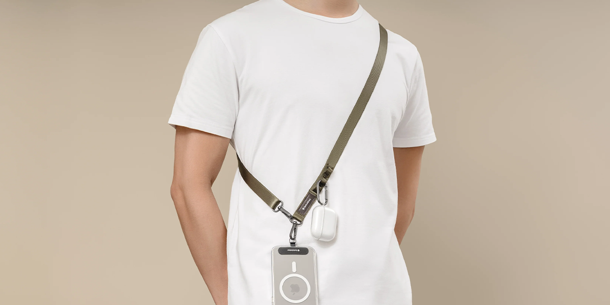 Ремінець через плече SwitchEasy with EasyStrap Card 20 мм - Dark Black (SPHIPH220DK23)