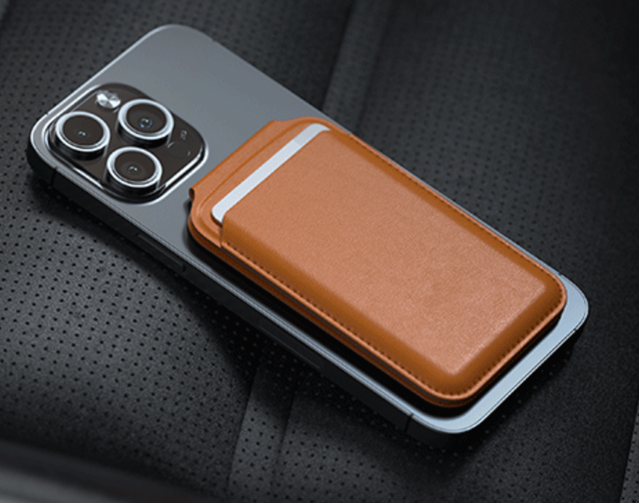 Гаманець для карток з підставкою для телефона Satechi Vegan-Leather Magnetic Wallet Stand with MagSafe - Black (ST-VLWK)