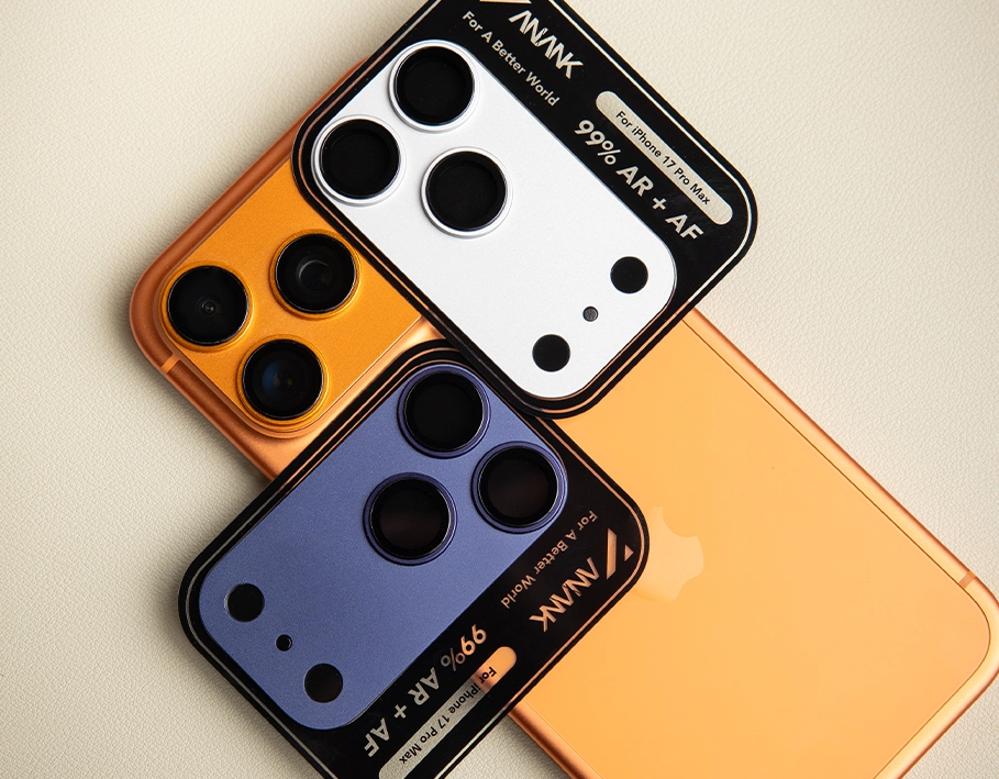 Защитный модуль для блока камер ANANK All-in-One Camera Guard [стекло + алюминиевая рамка] for iPhone 17 Pro - Cosmic Orange (6975593907996)