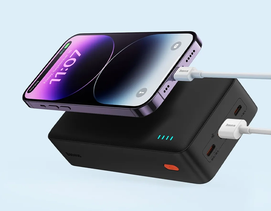 Зовнішній акумулятор [павербанк] Baseus Airpow Fast Charge 30000mAh 20W - Black (PPQD090101)