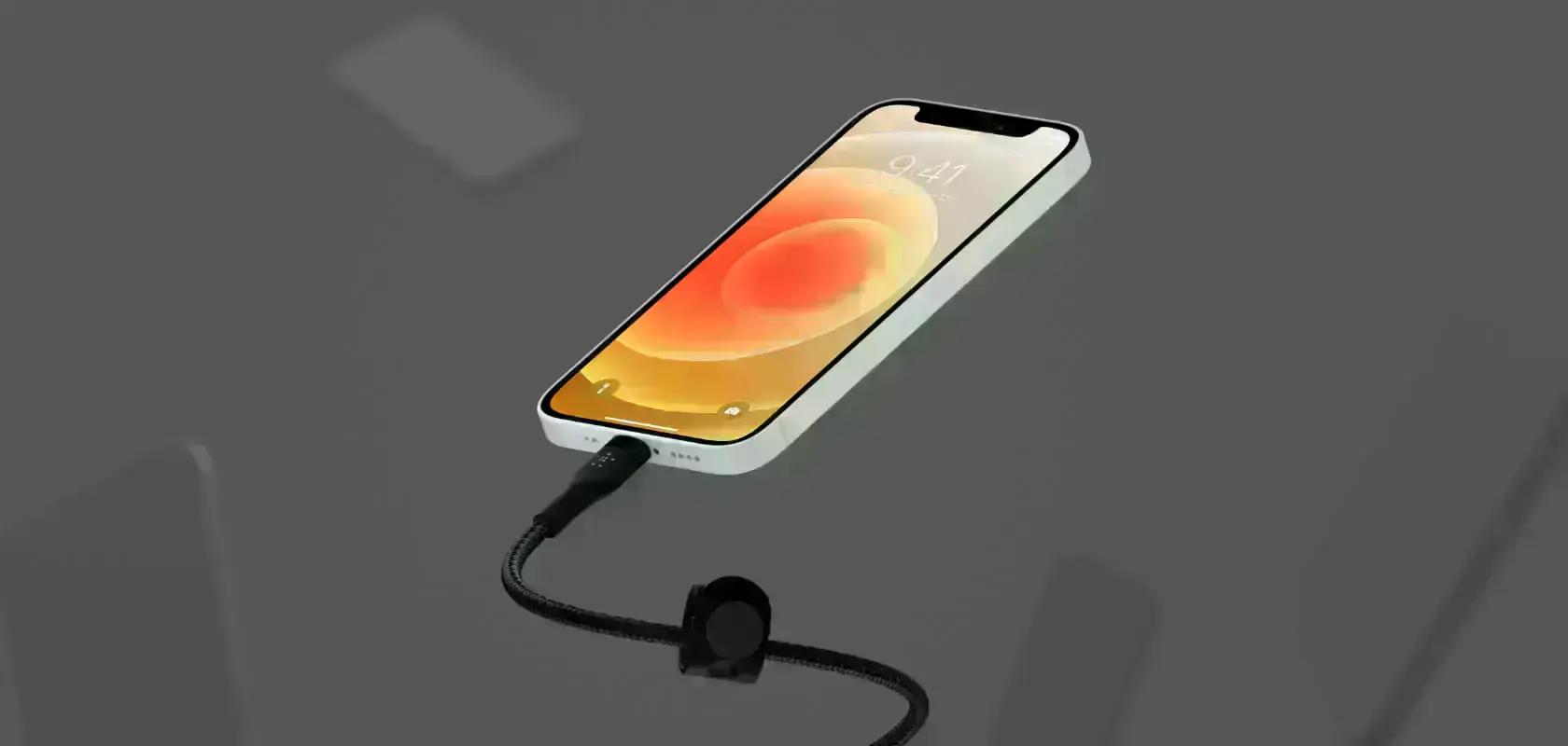 Кабель с ремешком на магните Belkin BoostCharge Pro Flex USB-A Cable with Lightning Connector 1m White (CAA010bt1MWH)
