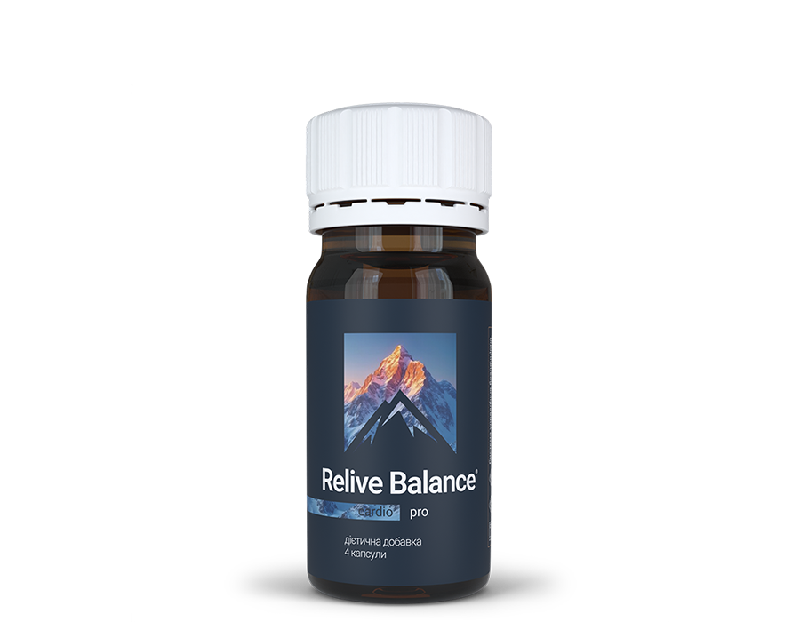 Дієтична добавка Relive Balance Cardio - 60 флаконів/30-денний курс