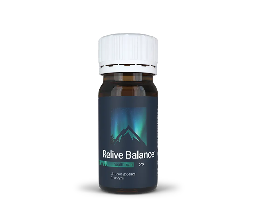 Дієтична добавка Relive Balance Healthman - 60 флаконів/30-денний курс