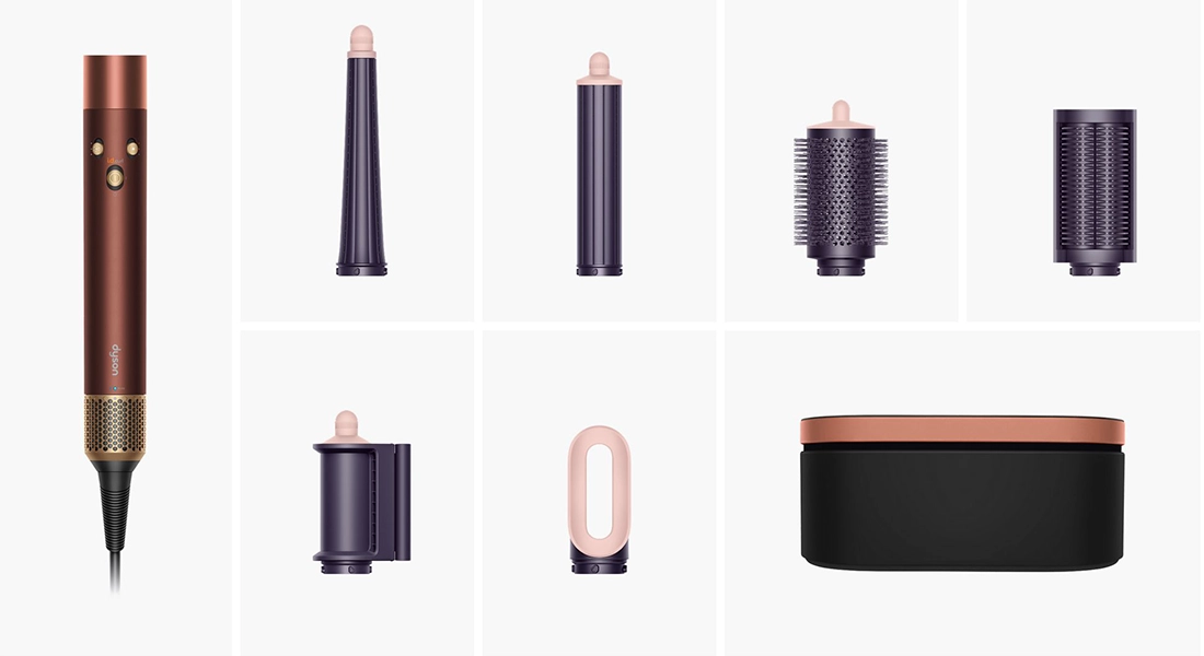 Стайлер для прямого та хвилястого волосся Dyson Airwrap i.d. Multi-Styler and Dryer Straight to Wavy - Plum/Copper (492319-01) EU