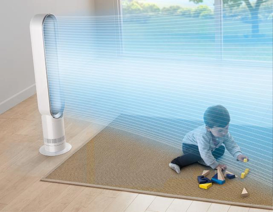 Безлопатева конструкція вентилятора Dyson AM07 – безпечне використання