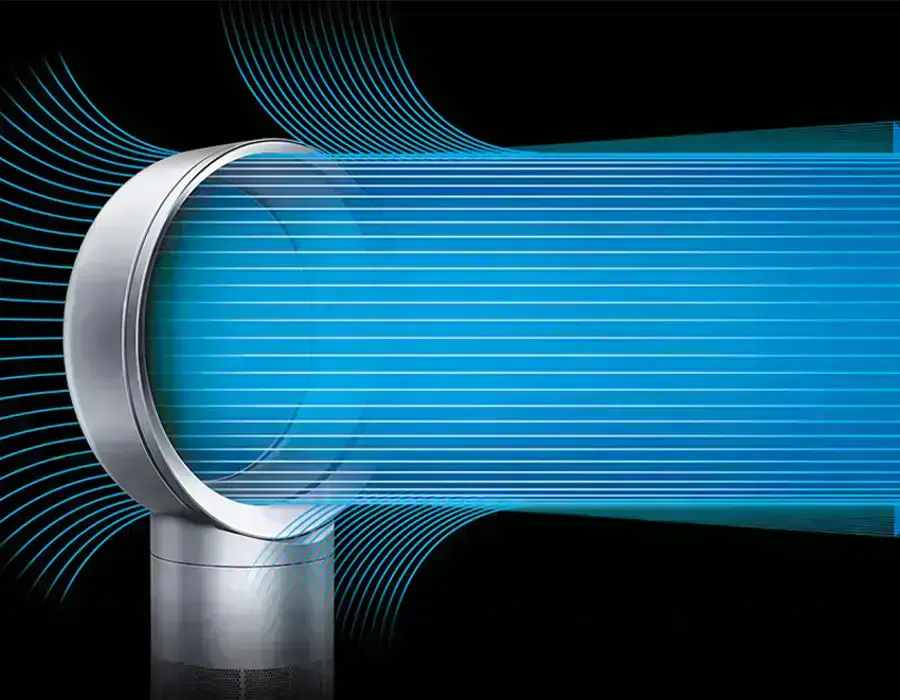 Dyson CF1 в режимі сну з приглушеним світлом дисплея