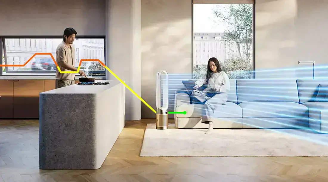 Изображение очистителя воздуха Dyson Cool PC2 TP12 в современном интерьере