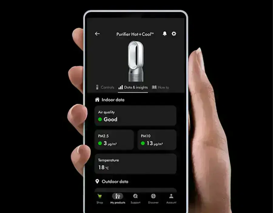 Управление Dyson HP1 через приложение MyDyson и голосовые команды